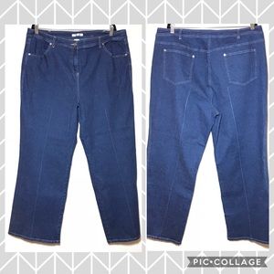 Fashion Instinct Women's  Jeans, size 22w blue -F